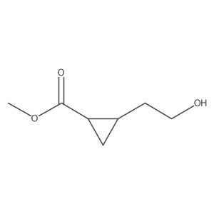 Methyl 2-(2-hydroxyethyl)cyclopropane-1-carboxylate结构式