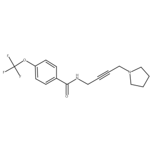 N-(4-pyrrolidin-1-ylbut-2-ynyl)-4-(trifluoromethoxy)benzamide结构式