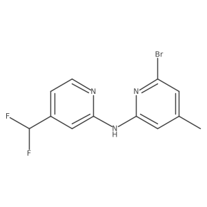 6-bromo-N-(4-(difluoromethyl)pyridine-2-yl)-4-methylpyridine-2-amine结构式