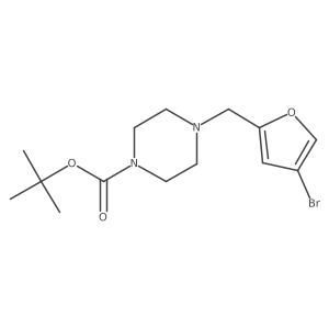 tert-Butyl 4-((4-bromofuran-2-yl)methyl)piperazine-1-carboxylate Structure