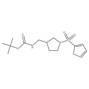 Tert-butyl ((1-(thiophen-2-ylsulfonyl)pyrrolidin-3-yl)methyl)carbamate结构式