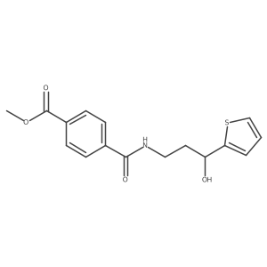 Methyl 4-{[3-hydroxy-3-(thiophen-2-YL)propyl]carbamoyl}benzoate结构式