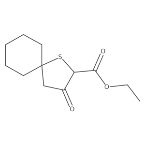 Ethyl 3-oxo-1-thiaspiro[4.5]decane-2-carboxylate结构式