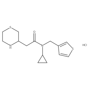 N-cyclopropyl-2-(thiomorpholin-3-yl)-N-(thiophen-3-ylmethyl)acetamide hydrochloride Structure
