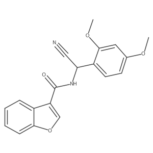 N-[cyano(2,4-dimethoxyphenyl)methyl]-1-benzofuran-3-carboxamide Structure