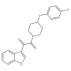 1-(4-((5-chloropyridin-2-yl)oxy)piperidin-1-yl)-2-(1H-indol-3-yl)ethane-1,2-dione结构式