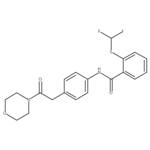 2-((difluoromethyl)thio)-N-(4-(2-morpholino-2-oxoethyl)phenyl)benzamide Structure