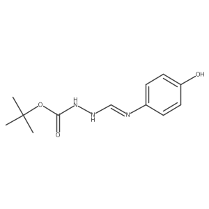 2-[(4-Hydroxyphenyl)iminomethyl]hydrazinecarboxylic acid 1,1-dimethylethyl ester Structure