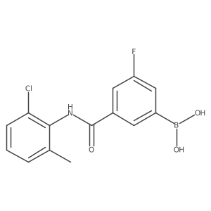 5-(2-Chloro-6-methylphenylcarbamoyl)-3-fluorobenzeneboronic acid Structure