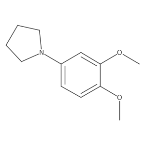 N-(3,4-dimethoxyphenyl)pyrrolidine结构式