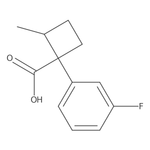 1-(3-Fluorophenyl)-2-methylcyclobutane-1-carboxylic acid结构式