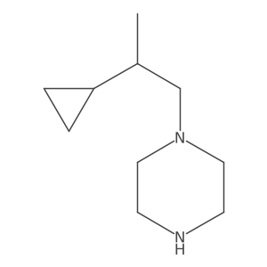 1-(2-Cyclopropylpropyl)piperazine Structure