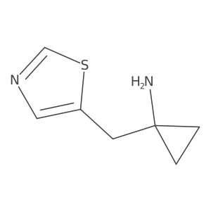1-[(1,3-Thiazol-5-yl)methyl]cyclopropan-1-amine结构式