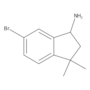 (R)-6-Bromo-3,3-dimethyl-2,3-dihydro-1H-inden-1-amine结构式