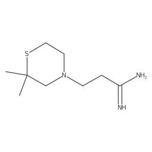 3-(2,2-Dimethylthiomorpholin-4-yl)propanimidamide Structure