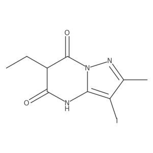 6-ethyl-3-iodo-2-methyl-4H,5H,6H,7H-pyrazolo[1,5-a]pyrimidine-5,7-dione Structure