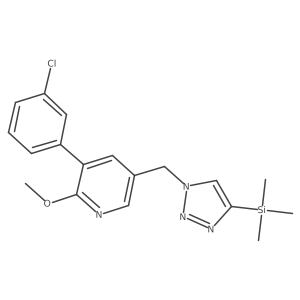 3-(3-Chlorophenyl)-2-methoxy-5-((4-(trimethylsilyl)-1H-1,2,3-triazol-1-yl)methyl)pyridine Structure