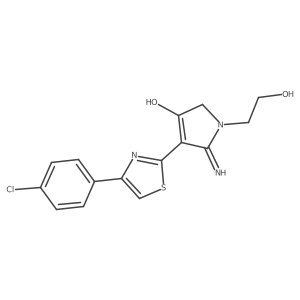4-[4-(4-chlorophenyl)-1,3-thiazol-2-yl]-1-(2-hydroxyethyl)-5-imino-2,5-dihydro-1H-pyrrol-3-ol Structure