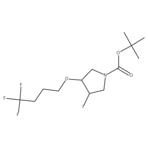Tert-butyl 3-iodo-4-(4,4,4-trifluorobutoxy)pyrrolidine-1-carboxylate Structure