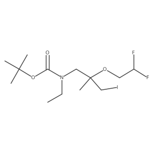 tert-butyl N-[2-(2,2-difluoroethoxy)-3-iodo-2-methylpropyl]-N-ethylcarbamate Structure
