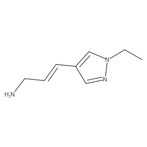 3-(1-ethyl-1H-pyrazol-4-yl)prop-2-en-1-amine结构式