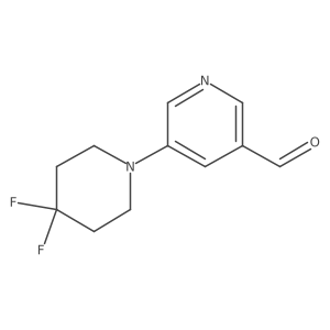 5-(4,4-Difluoropiperidin-1-yl)nicotinaldehyde结构式