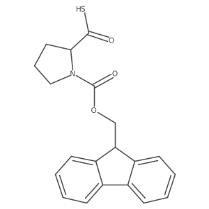 (S)-1-(((9H-Fluoren-9-yl)methoxy)carbonyl)pyrrolidine-2-carbothioic S-acid结构式