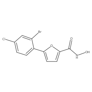 5-(2-bromo-4-chlorophenyl)-N-hydroxy-2-furamide结构式