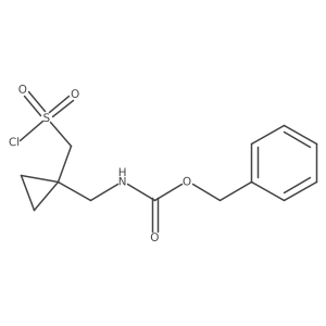 Benzyl N-({1-[(chlorosulfonyl)methyl]cyclopropyl}methyl)carbamate Structure