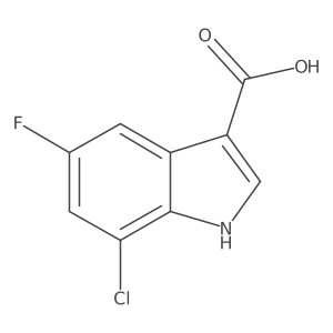 7-chloro-5-fluoro-1H-indole-3-carboxylic acid Structure