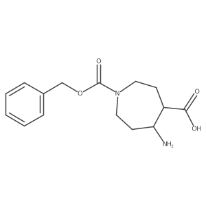 5-Amino-1-[(benzyloxy)carbonyl]azepane-4-carboxylic acid结构式