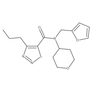 N-(furan-2-ylmethyl)-4-propyl-N-(tetrahydro-2H-pyran-4-yl)-1,2,3-thiadiazole-5-carboxamide Structure