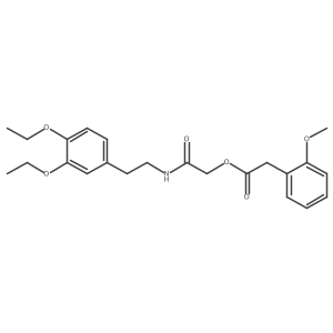 {[2-(3,4-Diethoxyphenyl)ethyl]carbamoyl}methyl 2-(2-methoxyphenyl)acetate结构式