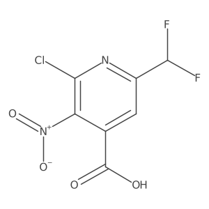 2-Chloro-6-(difluoromethyl)-3-nitroisonicotinic acid Structure