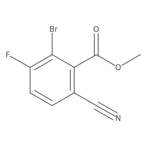 Methyl 2-bromo-6-cyano-3-fluorobenzoate结构式