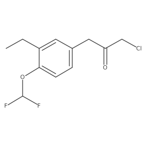 1-Chloro-3-(4-(difluoromethoxy)-3-ethylphenyl)propan-2-one Structure