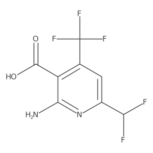 2-Amino-6-(difluoromethyl)-4-(trifluoromethyl)nicotinic acid结构式