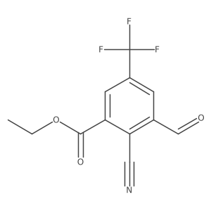 Benzoic acid, 2-cyano-3-formyl-5-(trifluoromethyl)-, ethyl ester结构式