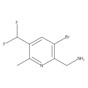 2-(Aminomethyl)-3-bromo-5-(difluoromethyl)-6-methylpyridine Structure