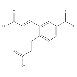 2-(2-Carboxyethyl)-5-(difluoromethyl)cinnamic acid Structure