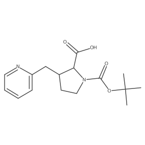 1-(tert-Butoxycarbonyl)-3-(2-pyridinylmethyl)proline Structure