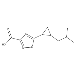 5-[2-(2-Methylpropyl)cyclopropyl]-1,2,4-oxadiazole-3-carboxylic acid结构式
