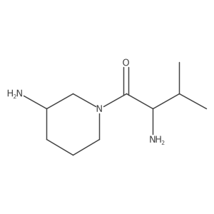 (2S)-2-amino-1-(3-aminopiperidin-1-yl)-3-methylbutan-1-one结构式