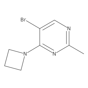 4-(1-Azetidinyl)-5-bromo-2-methylpyrimidine结构式