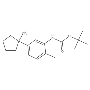tert-butyl N-[5-(1-aminocyclopentyl)-2-methylphenyl]carbamate结构式