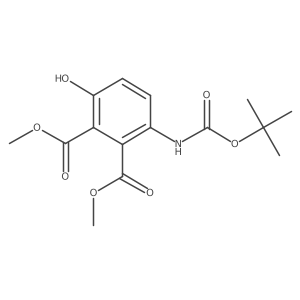 1,2-Dimethyl 3-{[(tert-butoxy)carbonyl]amino}-6-hydroxybenzene-1,2-dicarboxylate结构式