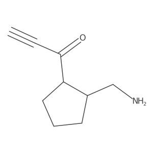 rac-1-[(1R,2S)-2-(aminomethyl)cyclopentyl]prop-2-yn-1-one结构式