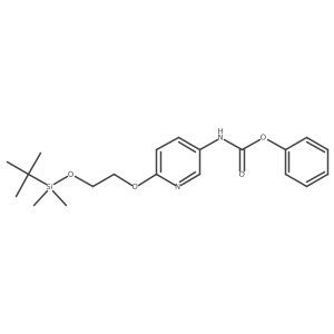Phenyl (6-(2-((tert-butyldimethylsilyl)oxy)ethoxy)pyridin-3-yl)carbamate结构式