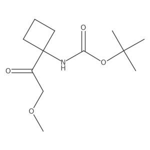 tert-butyl N-[1-(2-methoxyacetyl)cyclobutyl]carbamate Structure