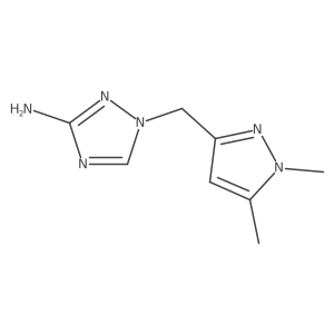 1-[(1,5-dimethyl-1H-pyrazol-3-yl)methyl]-1H-1,2,4-triazol-3-amine Structure
